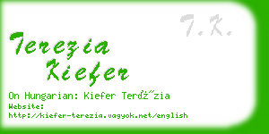 terezia kiefer business card